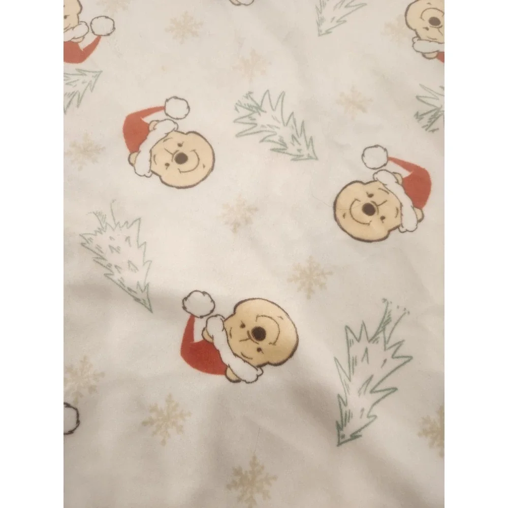 Disney Baby Christmas Santa Trees Winnie the Pooh Soft Baby Blanket‎ Sherpa Back